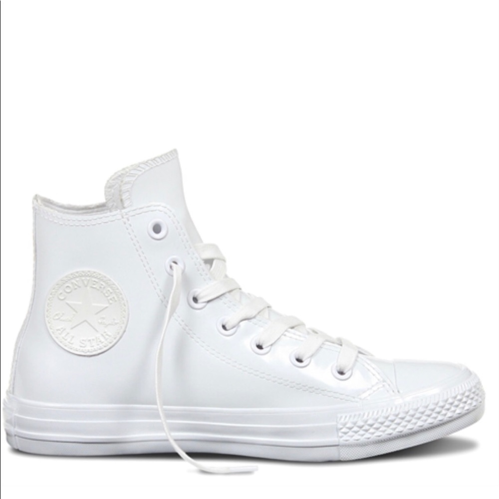 White Rubber Converse Chuck Taylor All Star Hi Top - Picture 2 of 2